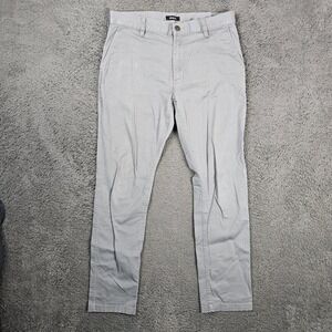 RVCA Week End Fit Mens Gray Chino Pants Size 32x31 Cotton Blend Casual Office